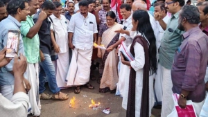 മേപ്പയ്യൂരിൽ ബഹുജന പ്രതിഷേധവും  ബില്ലു കത്തിക്കലും നടന്നു