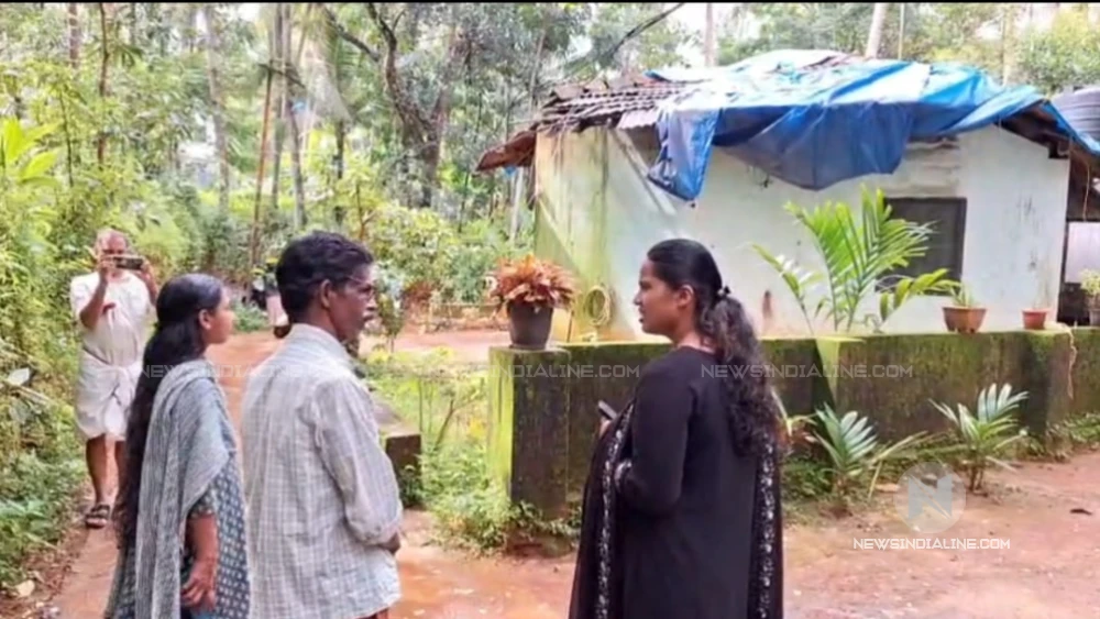   കൂനംവെള്ളിക്കാവിൽ കനത്ത മഴയിൽ വീട്  തകർന്നു.