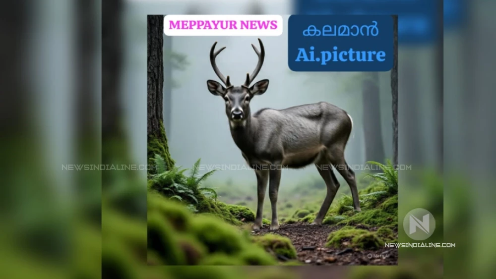 മേപ്പയ്യൂർ മഠത്തുംഭാഗത്ത് കൗതുകമായി,കലമാനെത്തി. 